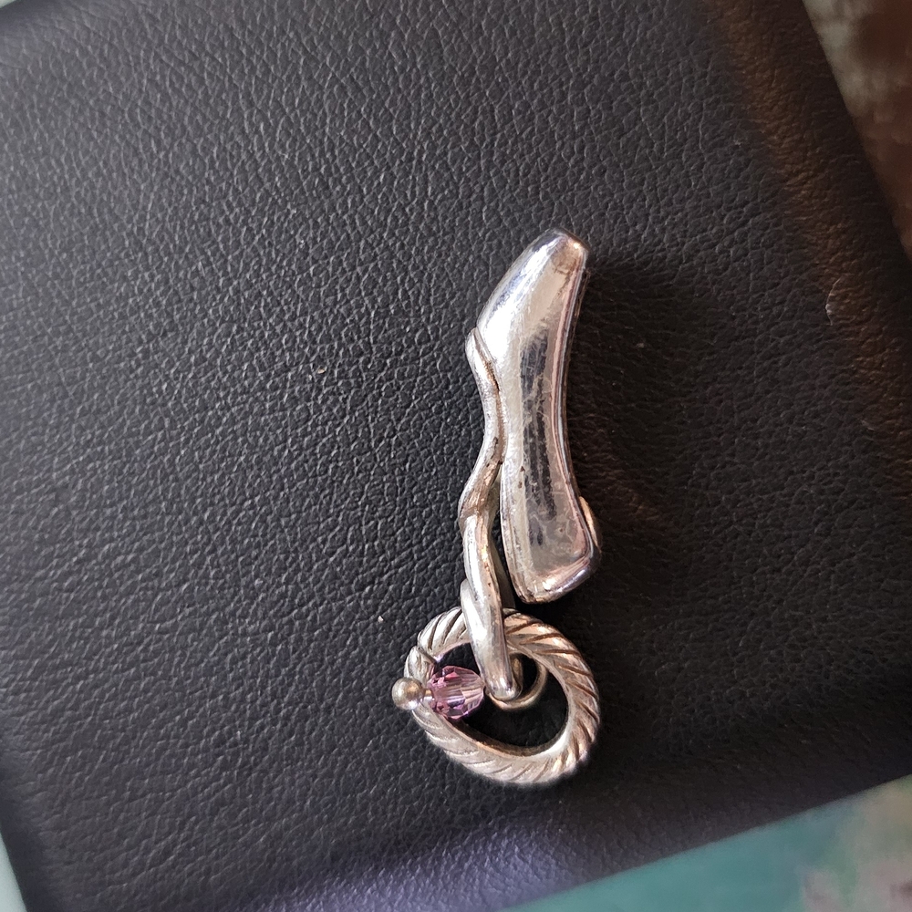 Brighton BALLERINA SLIPPER SHOE & Crystal "Dance" ABC Charm
